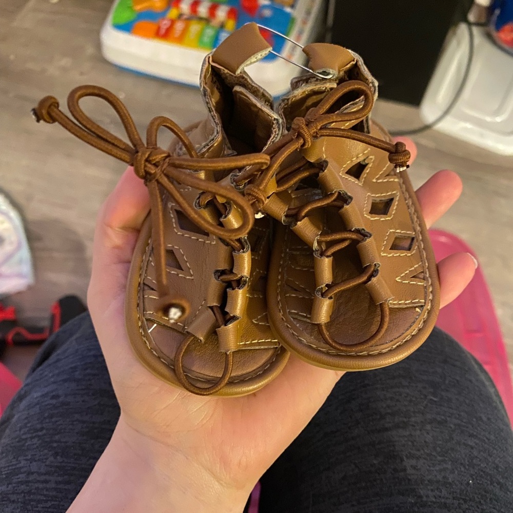 Infant lace up sandals